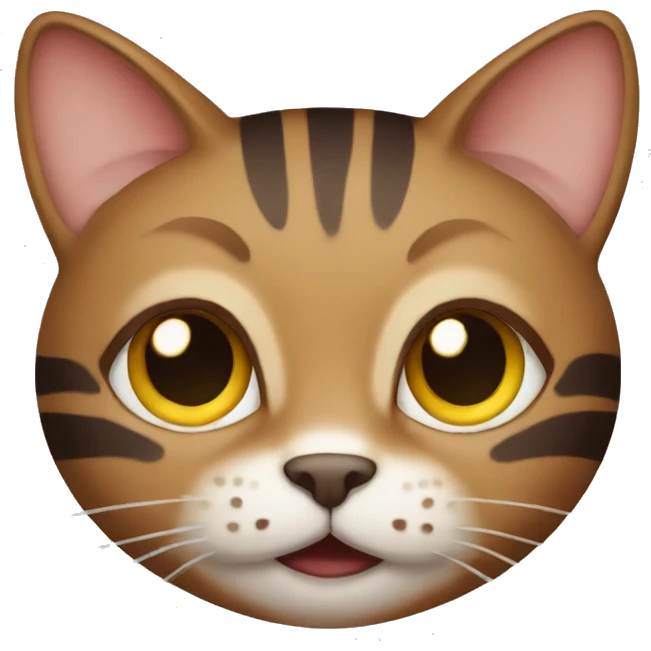Brown striped cat emoji