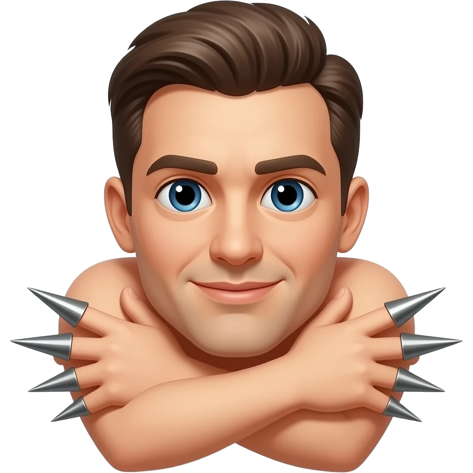 face with 🤗 but instead of hands theres nails emoji