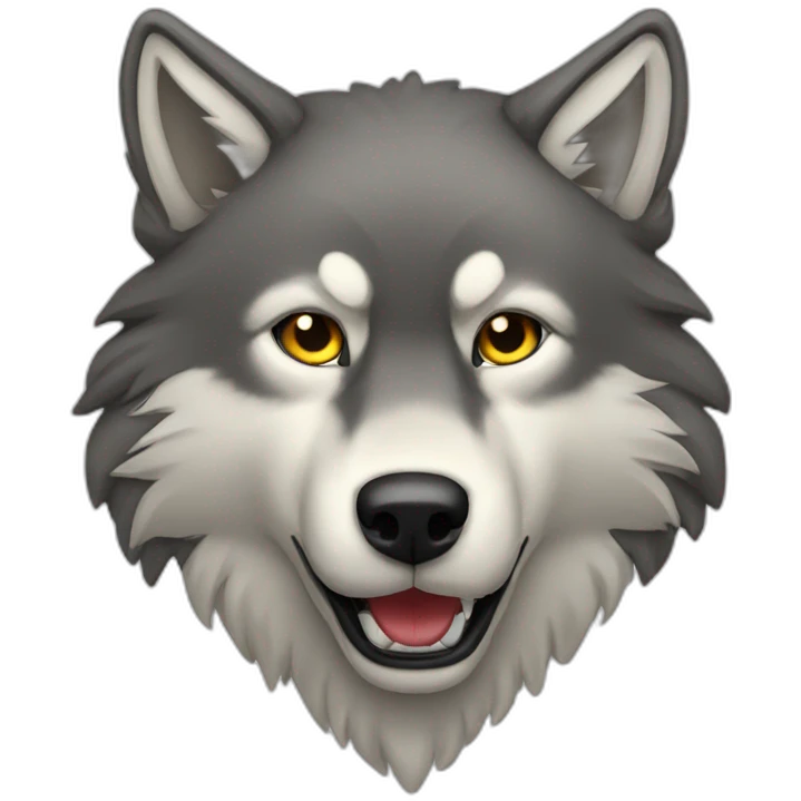 Wolf hi emoji