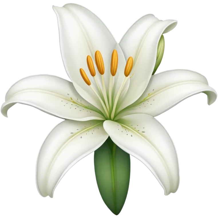 White lily  emoji