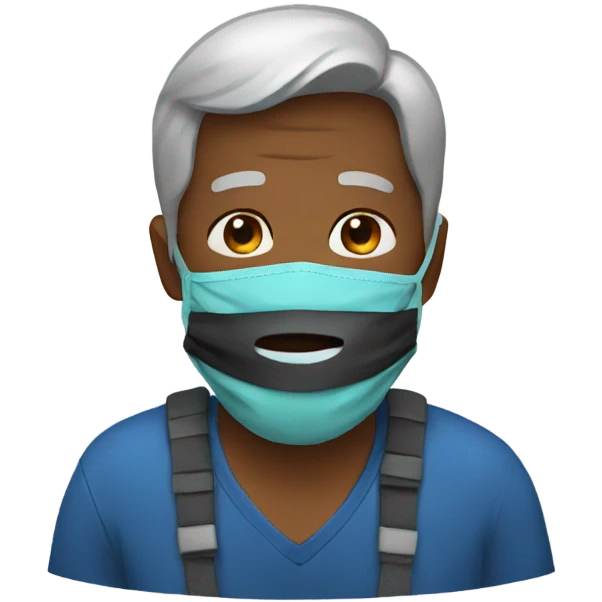 A father with  mask emoji