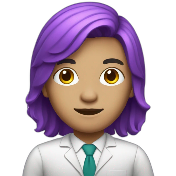 it specialist with purple hair emoji