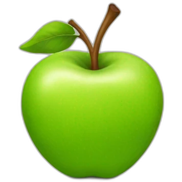 Green apple emoji