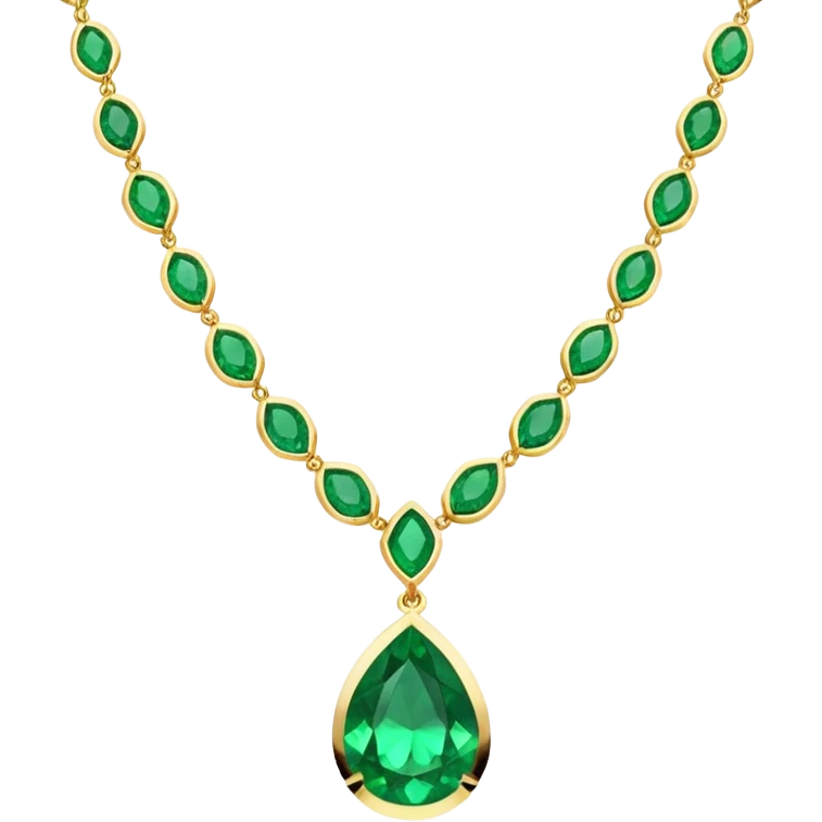 emerald necklace with clasp emoji