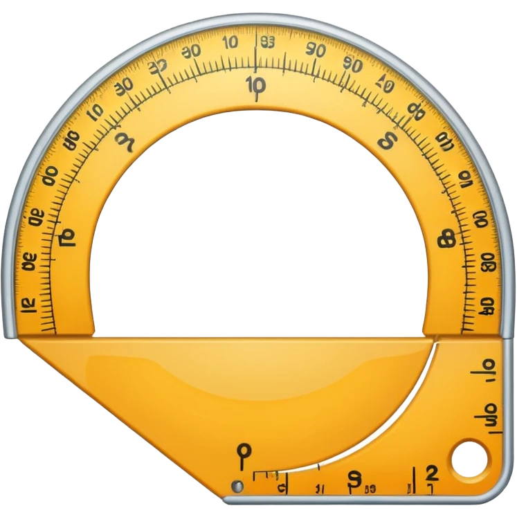 "📏" This emoji is for ruler. Then make an emoji for protractor. Which is real emoji type like the given emoji...no make protractor  emoji