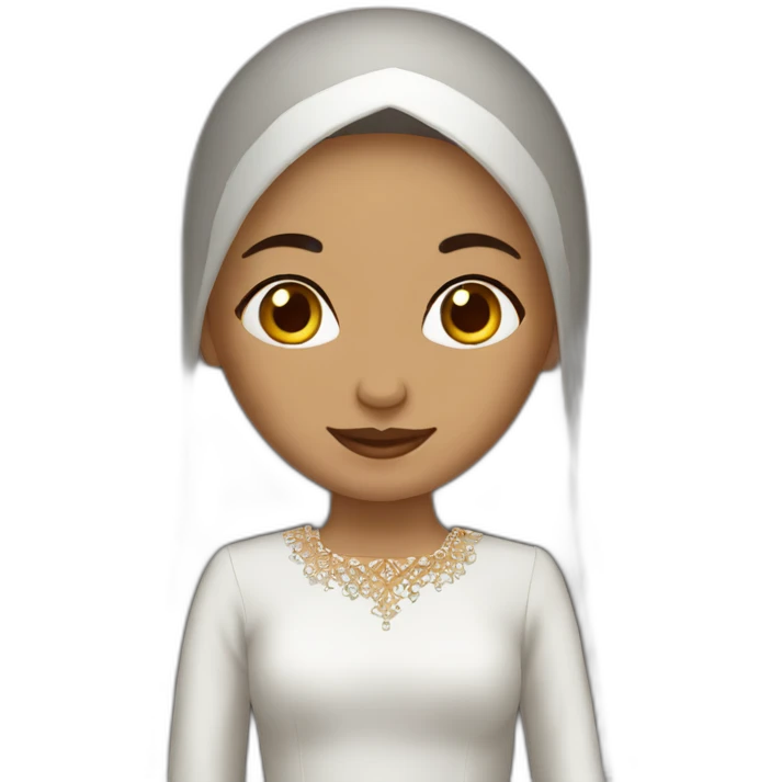 Wedding islamic fair skin emoji