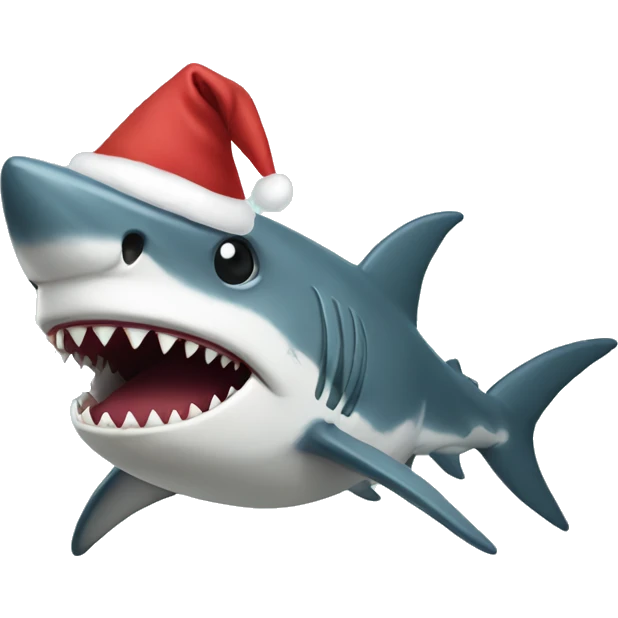 Christmas shark emoji