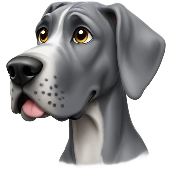 Gray Great Dane emoji