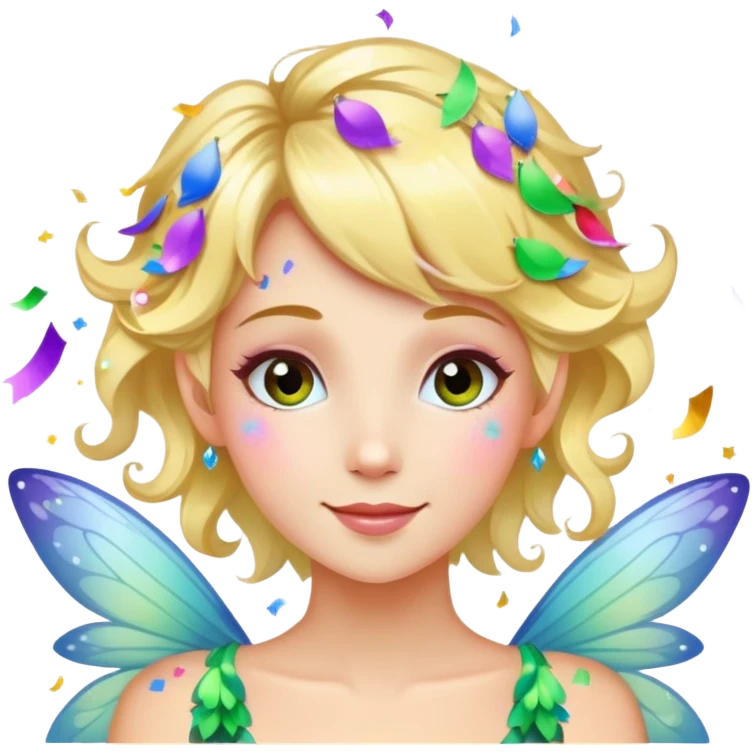 Beautiful Birthday Confetti fairy emoji