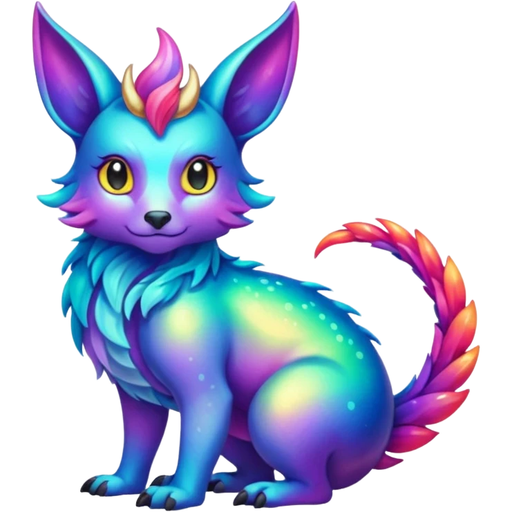 Shiny Colorful Night-Colored Fionbri-creature by Falvie (full body) emoji