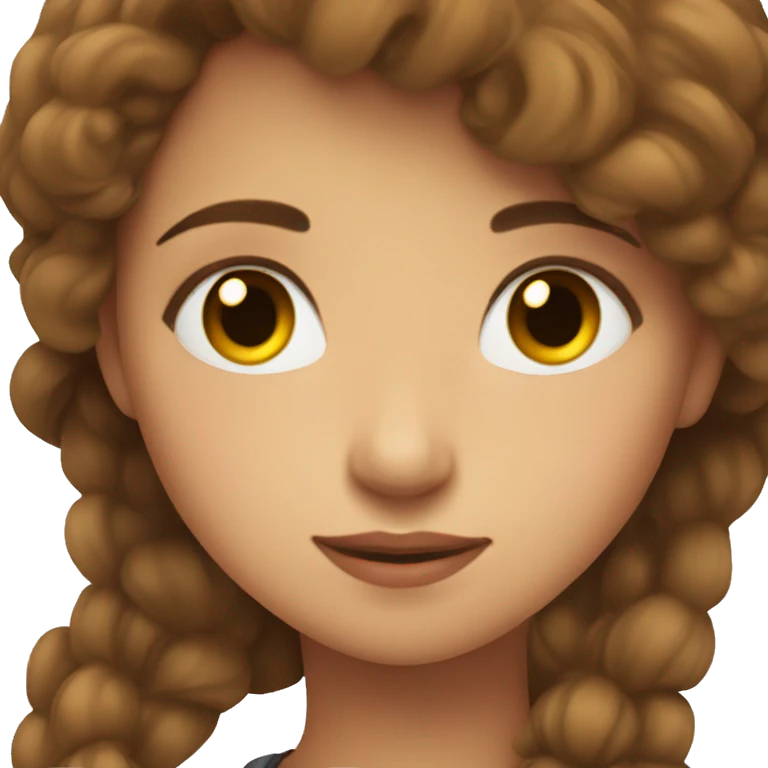 Anna with brown hair and Arsen kisses emoji