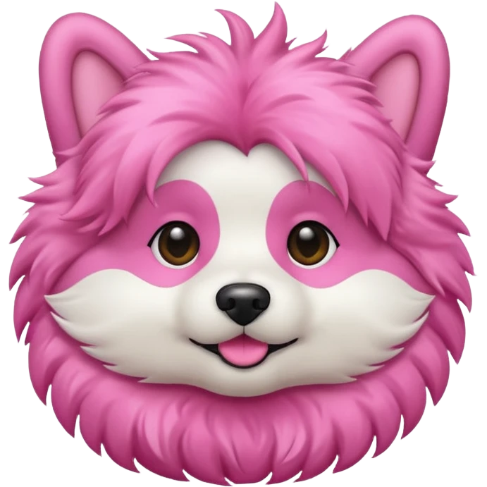 dog with pink emoji