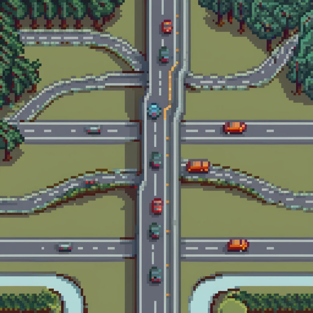 highway road with traffic and landscape emoji