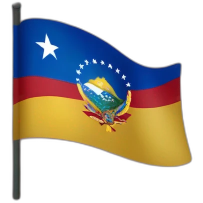 Bandera de Venezuela con el escudo  emoji