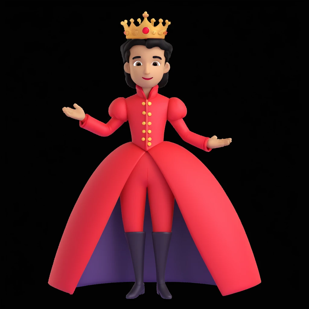 prince in red dress, royaqle background emoji