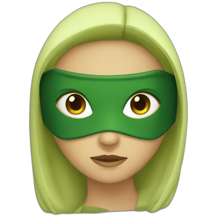 Green ninja girl  emoji