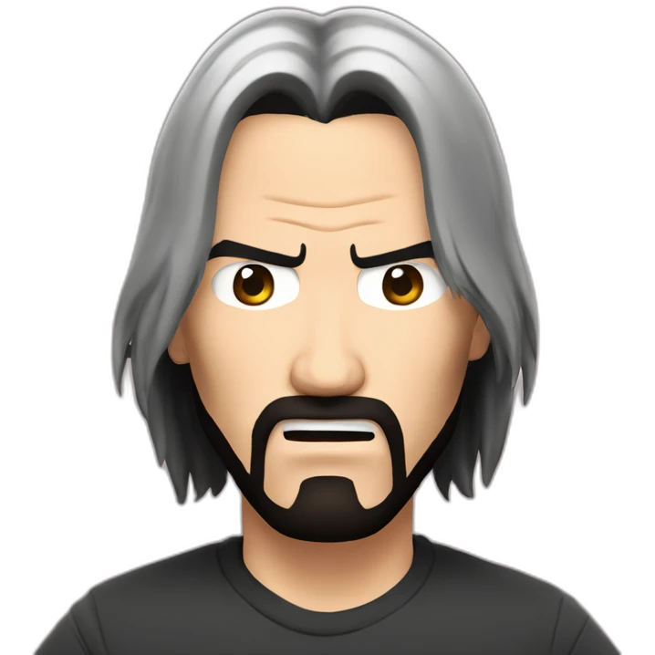 Keanu Charles Reeves angry emoji