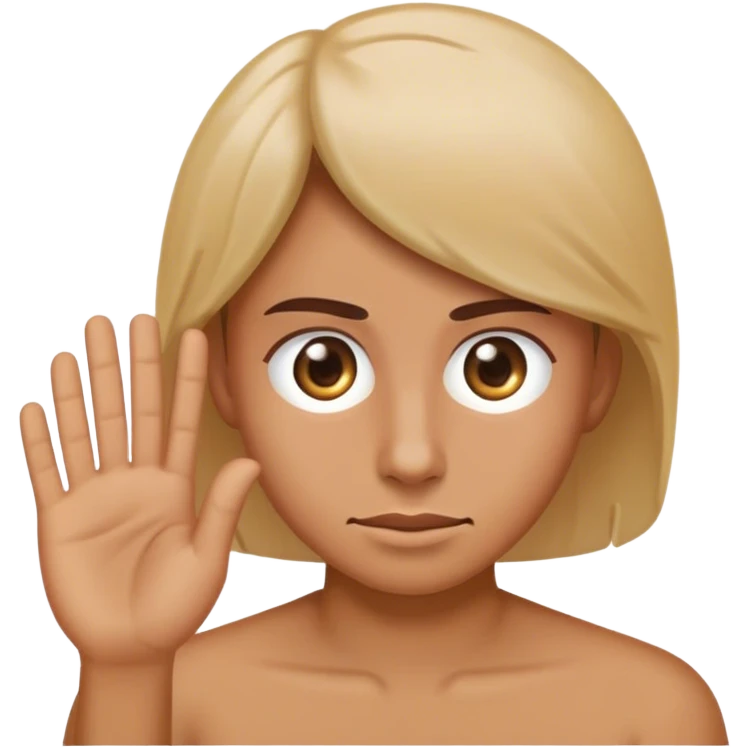 rolling eyes emoji with a hand in front on the left side emoji