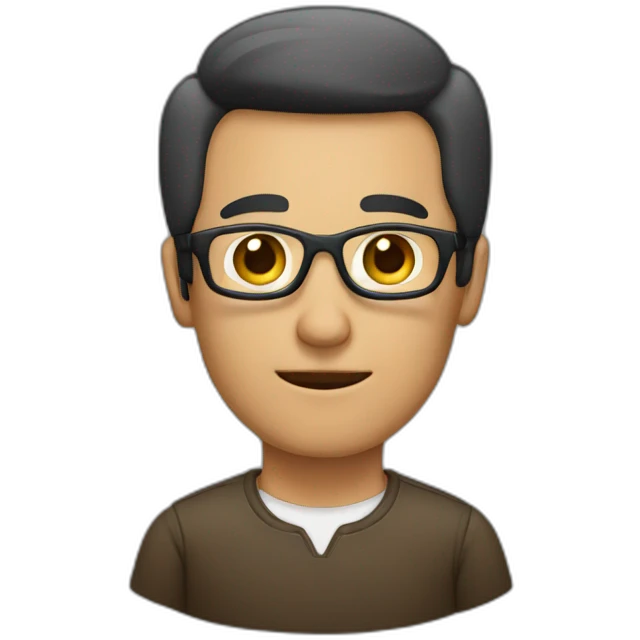 a man with a had as a computer emoji