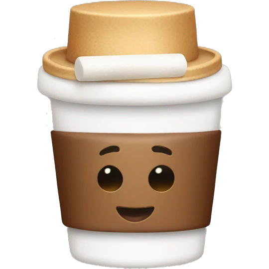 Cap with coffee and marshmallows  emoji