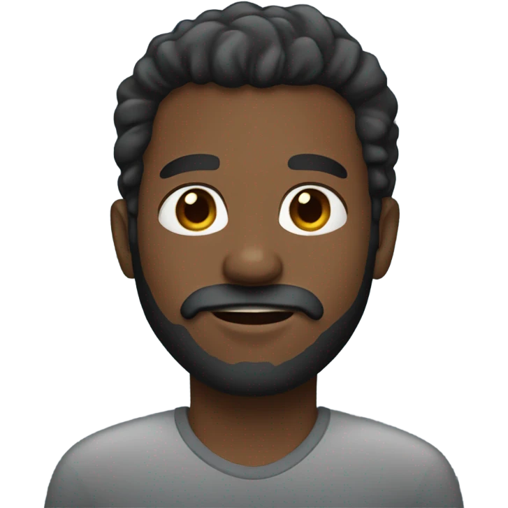 Black guy with beard and mustache  emoji