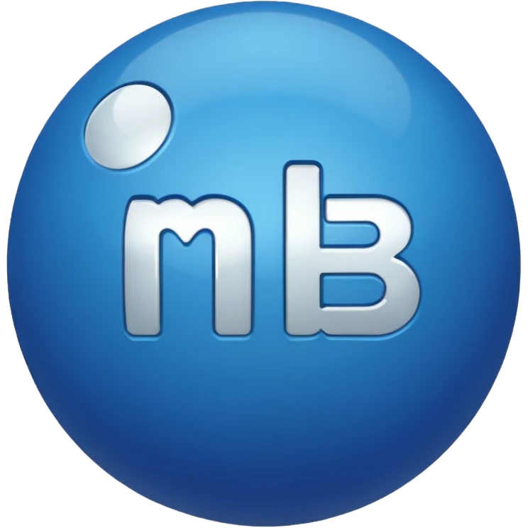 Blue ball (MB) written on it. emoji