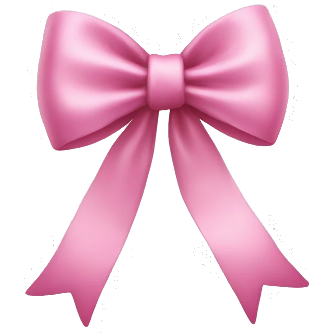 Asthetic Pink bow  emoji