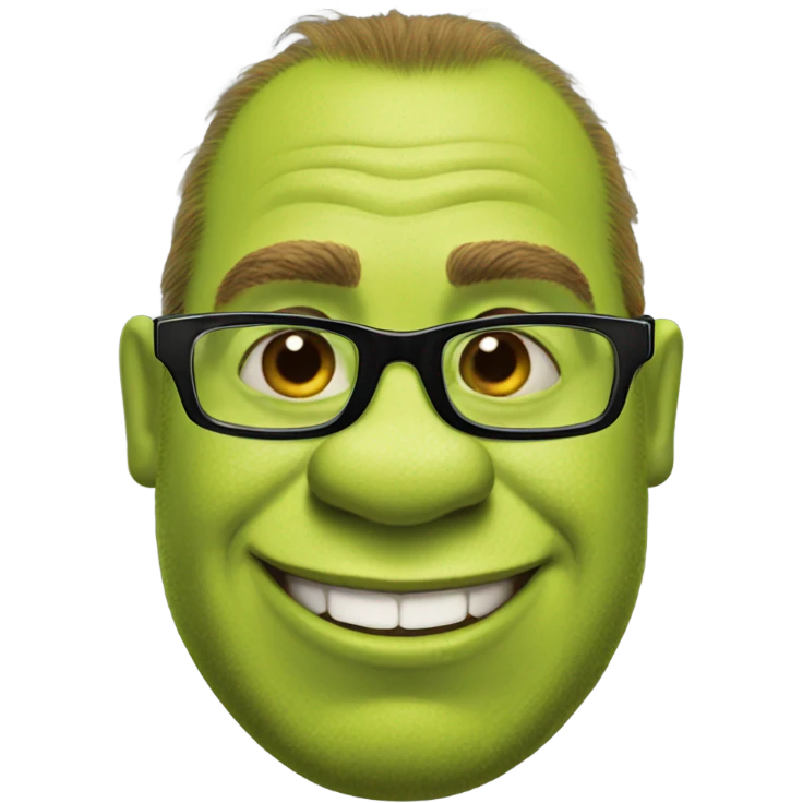 shrek smiling with cool glasses  emoji