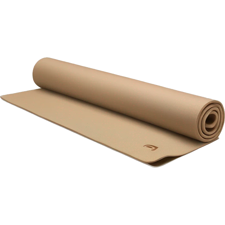 beige half rolled out yoga mat emoji