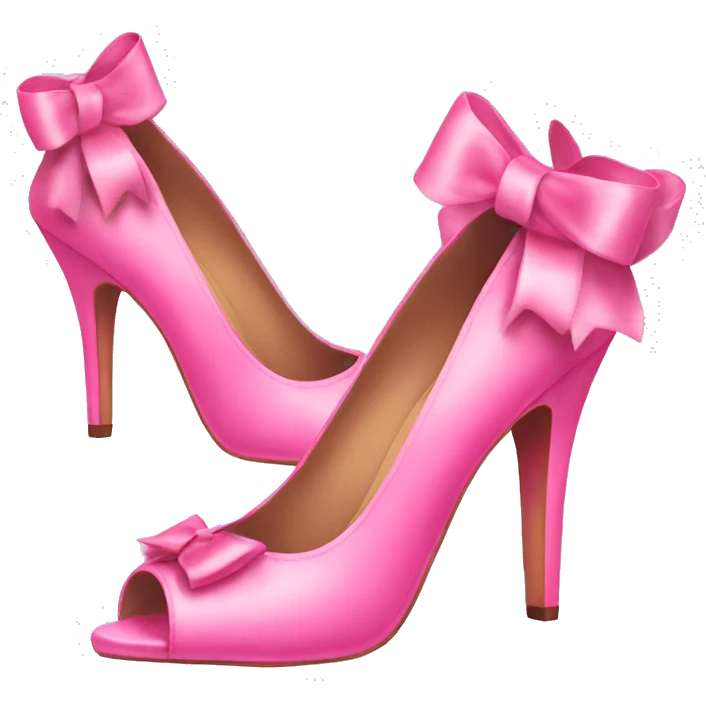 Pink heels with bows emoji