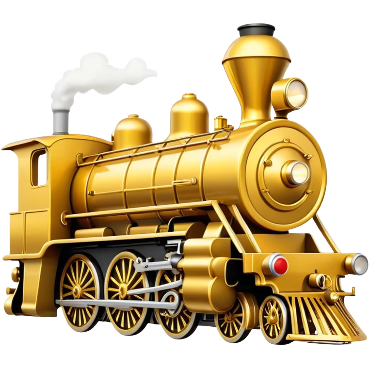 Golden locomotive emoji