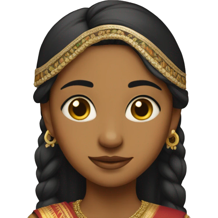 indian girl that where a tradisional suit emoji