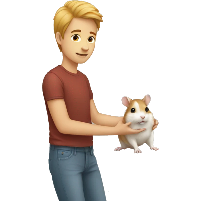 human with hamster emoji