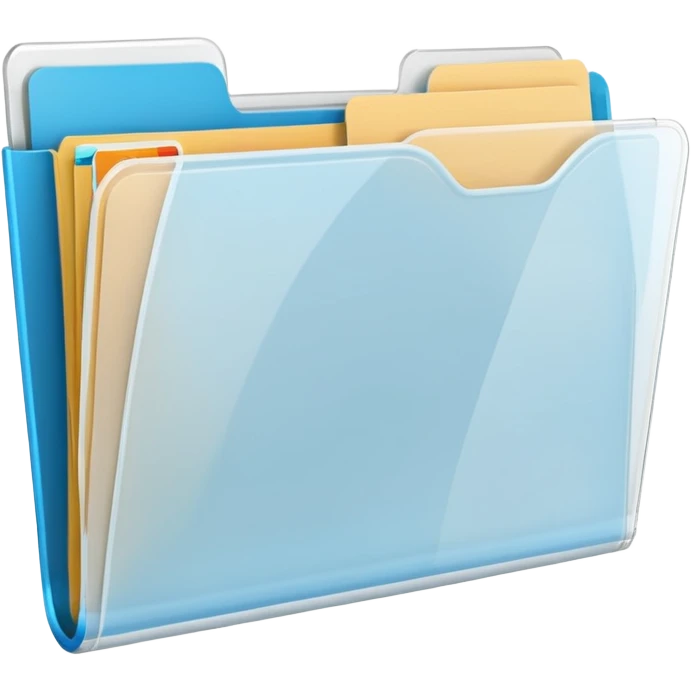 FAFSA plastic transparent white translucent folder emoji