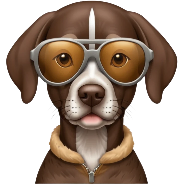 German shorthaired pointer with sunglasses emoji