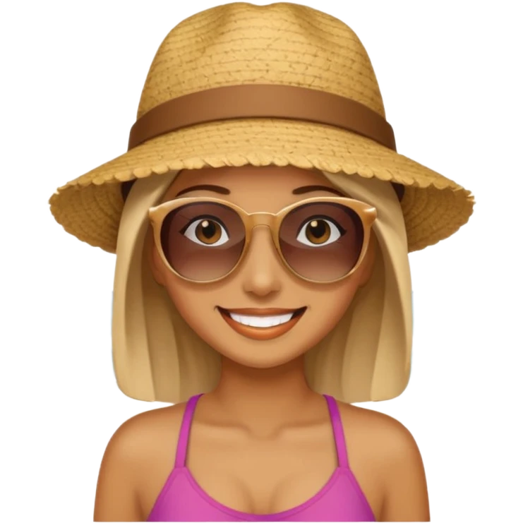 MUJER EN LA PLAYA emoji