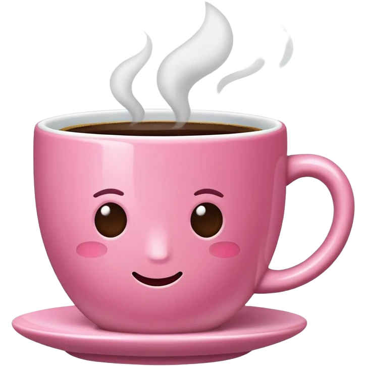 pink cup of coffee emoji