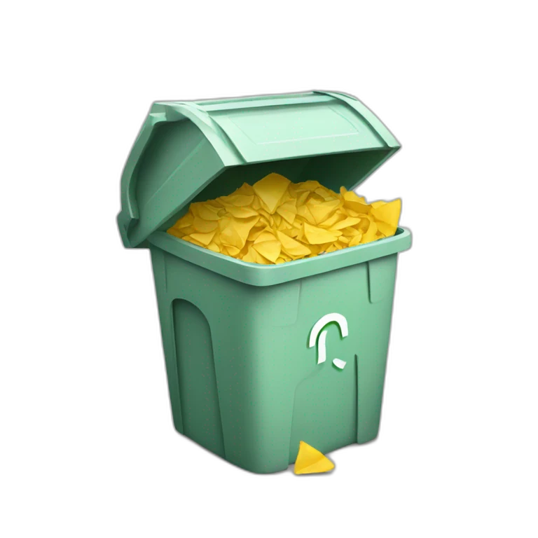 letter U in trash emoji