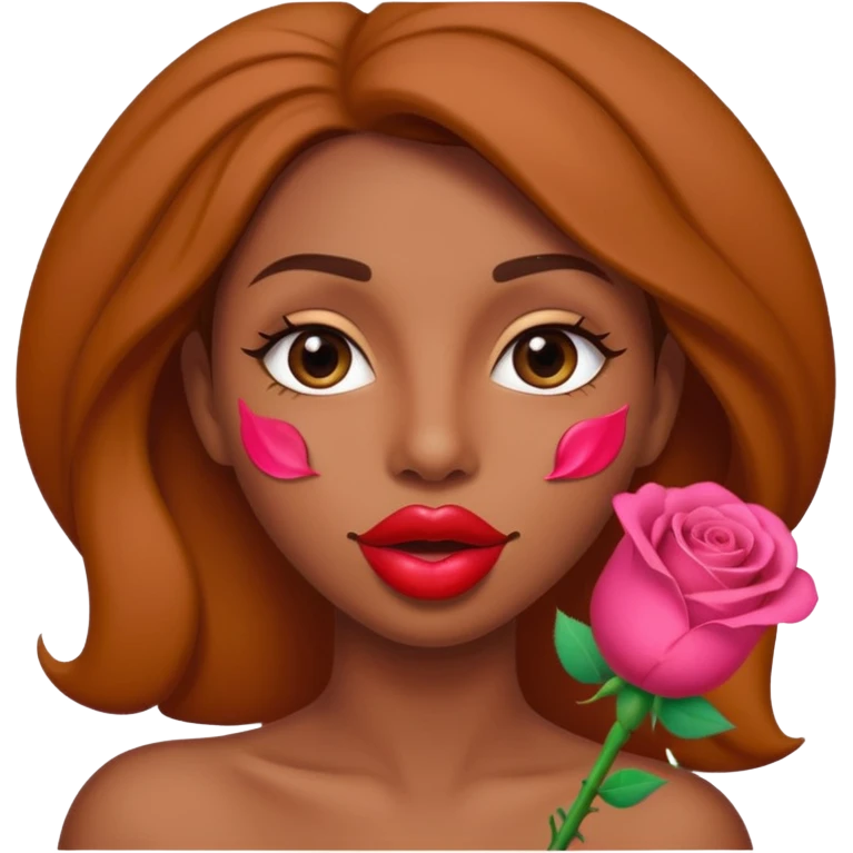 Big Puerto Rican colored dildo inside a women’s magical mouth with lips shapes  rose petal /bud emoji