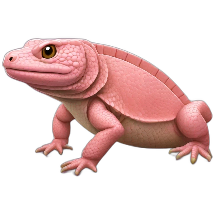 fat pink tegu lizard memecoin emoji