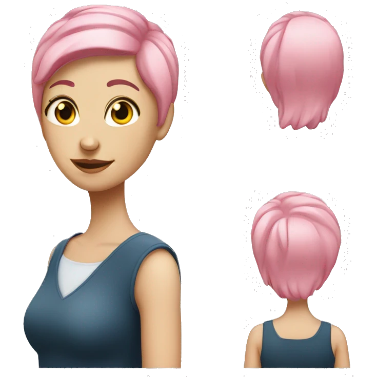 My perfect white wife with pink hair  emoji