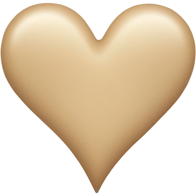 Beige heart emoji
