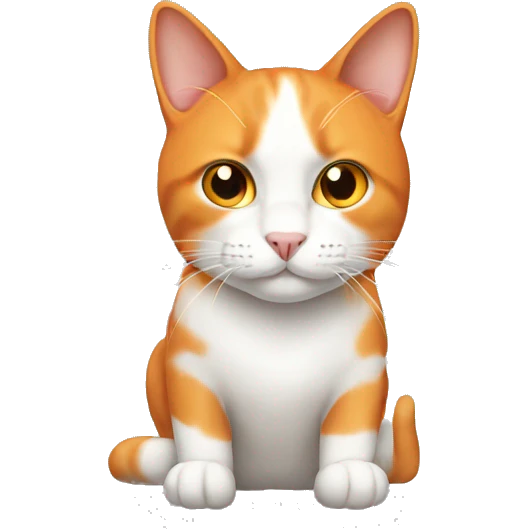 Orange and white cat emoji