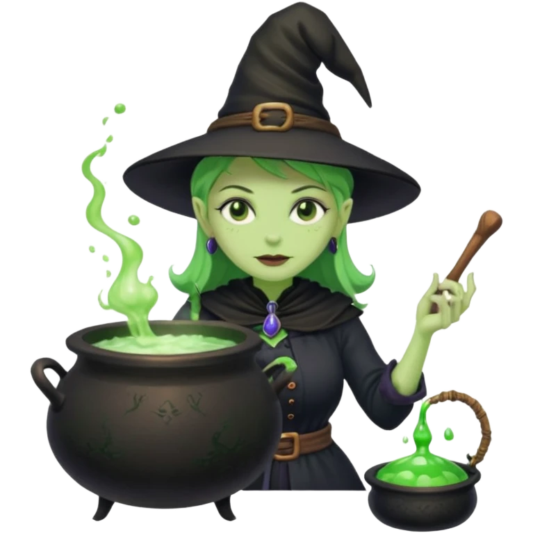 green witch cooking potion emoji