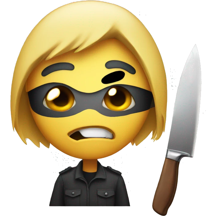 psycho emoji with a knife emoji