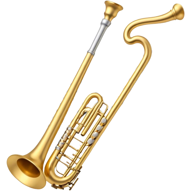 Create an elegant and artistic emoji that represents music arrangement and orchestration. The design should feature a conductor's baton, musical scores, and various orchestral instruments (e.g., violin, trumpet, flute). Incorporate flowing lines to represent harmony and orchestral balance, along with a subtle representation of sheet music. Use rich, classical colors like gold, silver, or deep blue, and create an atmosphere of sophistication and precision. The background should be transparent. emoji