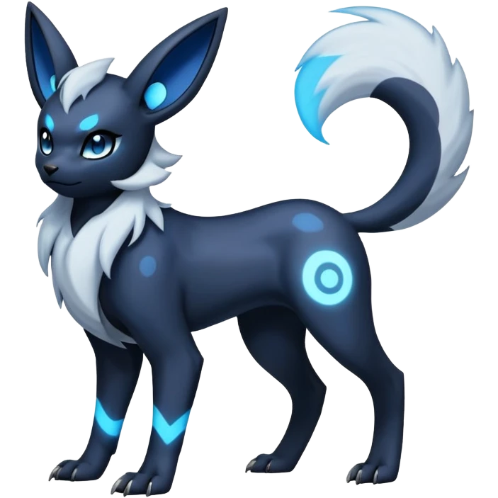 Absol-Umbreon-Fakémon-hybrid-creature (full body)  emoji