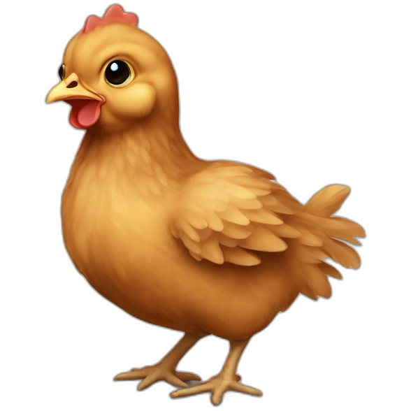 brown color baby chicken emoji