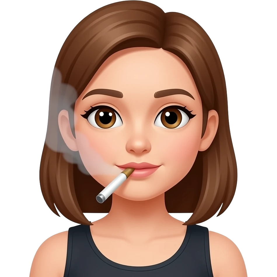 Vape inhaling girl emoji