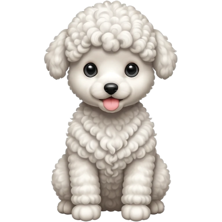 white poodle baby dog emoji